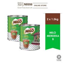 Nestle MILO Merdeka 1.5kg Limited Edition x2 Tins - Warung Design)