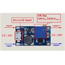 micro USB step up module Adjustable boost DC to DC 2A 5V 9V 12V 28V