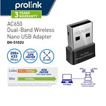 Prolink AC650 Dual-Band 2.4GHz / 5GHz Wireless USB Dongle WiFi Adapter)