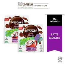 NESCAFE Latte Mocha 15x31g FREE Ice Tray, x2 packs