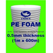 PE FOAM 0.5mm (t) x 1.1m x 600m ONLINE PROMO Plastic Foam Packing