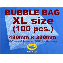x 100 pcs. EXTRA LARGE BUBBLE WRAP BAG 480mm x 380mm Size LELONG PROMO