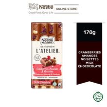Nestle Les Recettes de lAtelier Milk Chocolate with Cranberries, Hazelnuts, an)