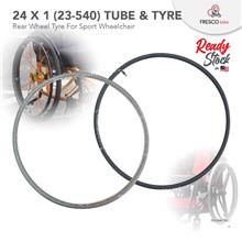24 X 1 (23-540) Tube &amp; Tyre Rear Wheel Tyre For Sport Wheelchair