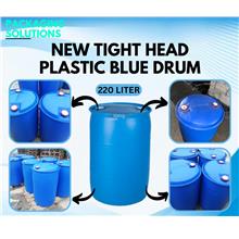 New Tigh Head Plastic Blue Drum - 220L