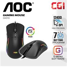 AOC GM310 Wired Tunable Weight RGB Gaming Mouse