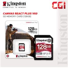 Kingston 128GB Canvas React Plus V60 UHS-II SD Memory Card