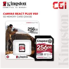 Kingston 256GB Canvas React Plus V60 UHS-II SD Memory Card