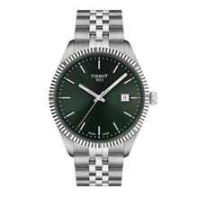 TISSOT T156.410.11.091.00 BALLADE Date Quartz 40mm SS Bracelet Green