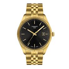 TISSOT T156.410.33.051.00 BALLADE Date Quartz 40mm Bracelet Black Gold