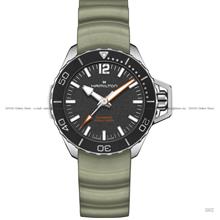 HAMILTON H77455331 KHAKI NAVY FROGMAN AUTO 41mm Rubber Black Green