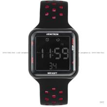 ARMITRON 40-8417BRD Unisex Digital Sports Square 38mm Resin Black Red