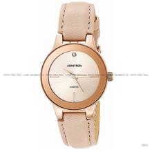 ARMITRON 75-5410RSRGBH Women's Diamond Quartz 30mm Leather Rose Gold