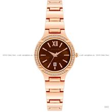 ARMITRON 75-5878BMRG Women's Date Crystals 30mm SS Bracelet Rose Gold