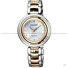 CITIZEN L EM0666-89D Diamond Eco-Drive 30.5mm Two-Tone Bracelet MOP