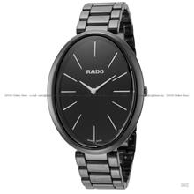 RADO R53222152 ESENZA CERAMIC Oval Quartz 28x41mm Black Bracelet
