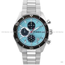 TIMEX TW2Y62200 RIDGEFIELD Chronograph 42mm SS Bracelet Ice Blue