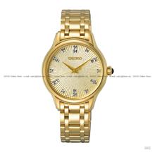 SEIKO SRZ552P1 Women's CONCEPTUAL Diamonds Quartz 29.5mm Bracelet Gold