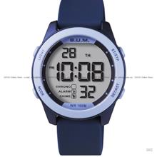 BUM BM08105 Unisex Digital Watch Quartz 38mm Silicone Strap Blue