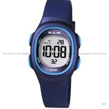BUM BM08205 Unisex Digital Watch Quartz 38.5x27mm Silicone Strap Blue