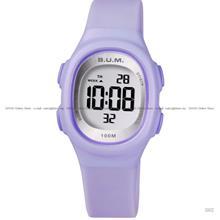 BUM BM08208 Unisex Digital Watch Quartz 38.5x27mm Silicone Strap Lilac