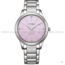 CITIZEN EM1220-58X Crystals Eco-Drive 34mm Bracelet Soft Gradient Pink