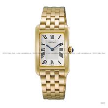 SEIKO HGG001P1 2-Hand Rectangular Quartz 22.2x33.1mm SS Bracelet Gold