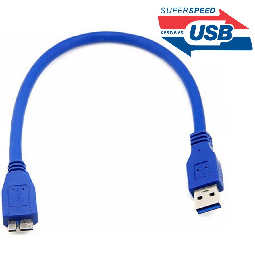 0.3M Super Speed USB 3.0 External Harddisk Cable AM to Micro B