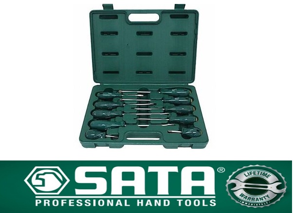 09304E SATA 10PC SCREWDRIVER SET PLASTIC HANDLE
