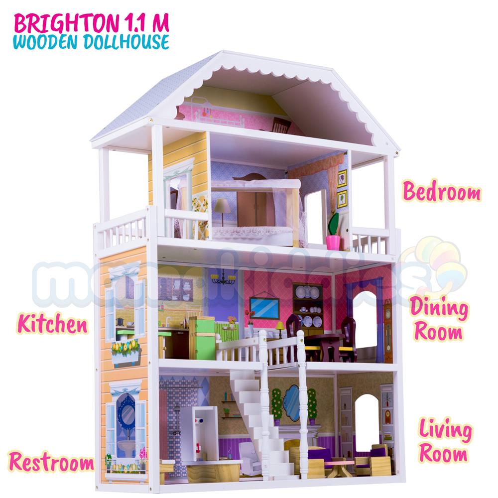 barbie wooden doll house