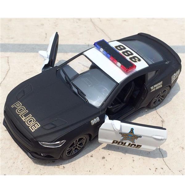 1:38 Ford Mustang Police theCar Alloy Diecast Model Car Vehicle Toy