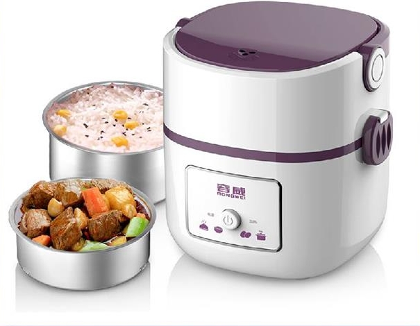 1.3L stainless/s liner double electric heating lunch box lunch warmer
