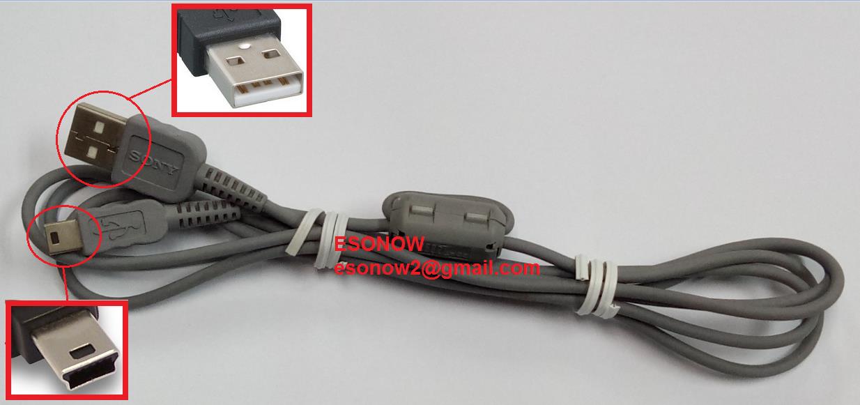 1.5m USB Cable (AM to Mini-B Male) with Ferrite Core (Clearance)