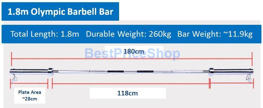 1 8m Olympic Barbell Straight Bar Ha End 12 7 2019 8 55 Pm 1 8m Olympic Barbell Straight Bar Handhold Per Plate Weight Lifting