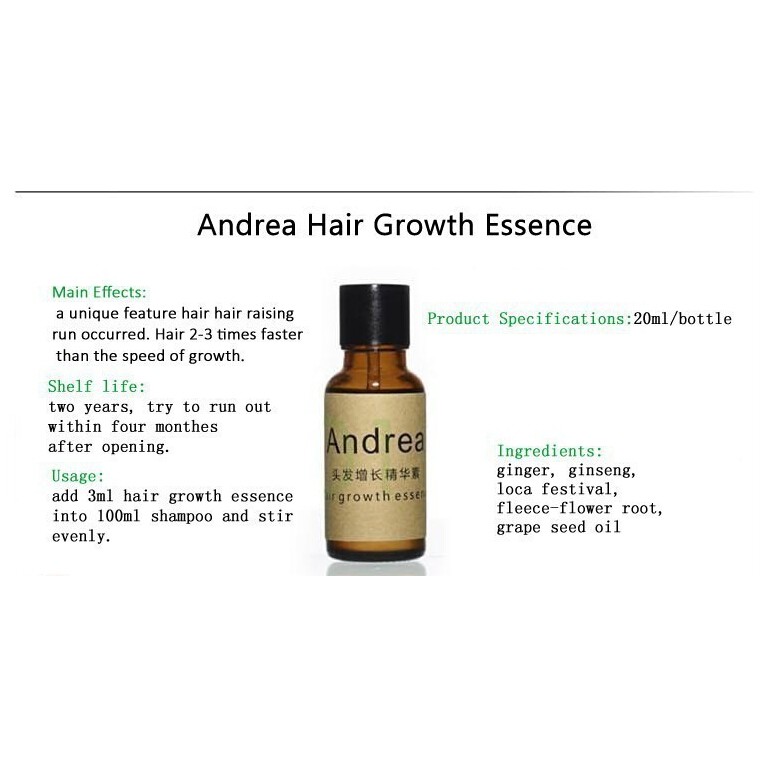 1 Bottle X 20ml Andrea Hair Growth Essence Hair Loss Liquid Dense Hair