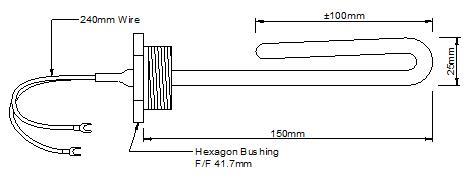 1' BSP Screw-In Immersion Heater ( VW12 Series )