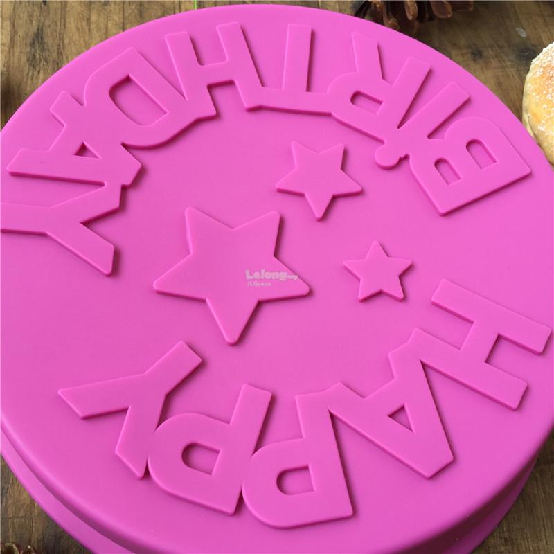 1 Happy Birthday Round Cake Silico End 5 2020 43 Pm 1 Happy Birthday Round Cake Silicone Mould Mold Soap Jelly