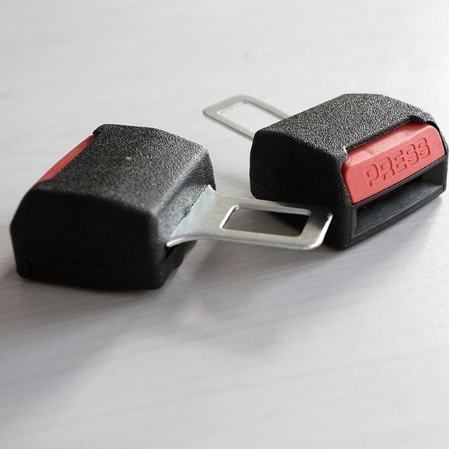 1 Pair 2 Pcs Seat Belt Clip Black Universal Safety Adjustable Car Belt Clip