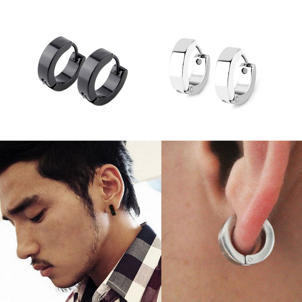 1 Pair Unique Cool Mens Stainless Ste End 8 2019 6 59 Pm 1 Pair Unique Cool Mens Stainless Steel Hoop Piercing Ear Earring Stud