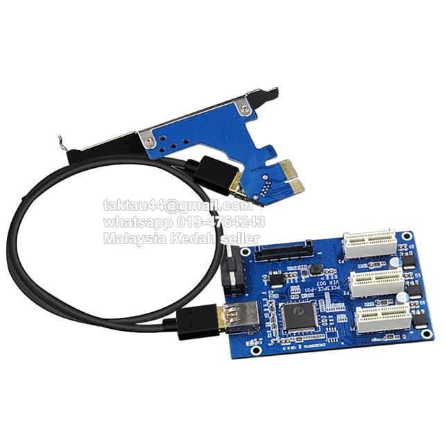 1 To 3 Slot Multiplier Pci E Pcie 1x Expansion Mining Eth Bitcoin - 