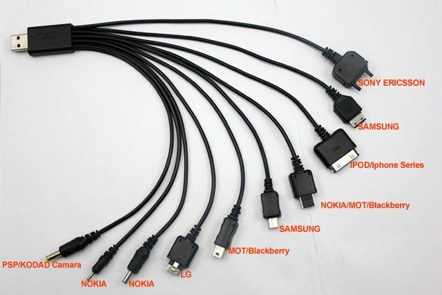 usb cable with multiple ends