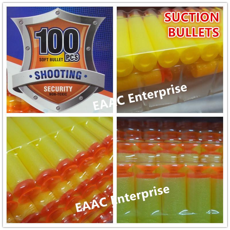 100 Pcs Refill Darts Soft Bullets for NERF Elite Blasters Toy Gun