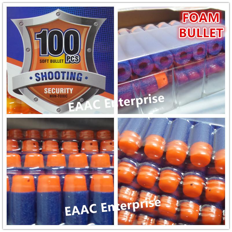 100 Pcs Refill Darts Soft Bullets for NERF Elite Blasters Toy Gun
