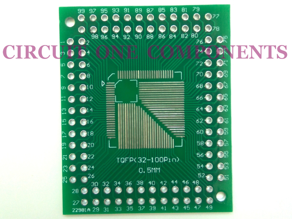 100 Pins TQFP32 To 100Pins 2.54mm Conversion Board - Each