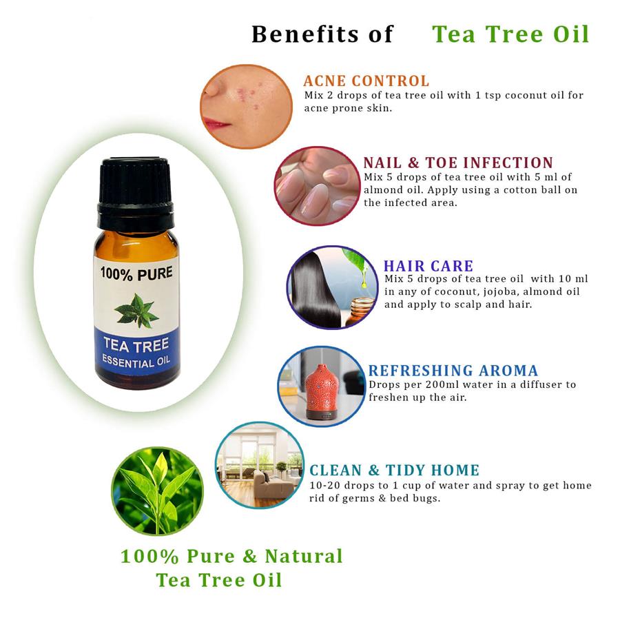 100% Pure Tea Tree Oil Essential Oil (end 2/24/2021 9:15 PM)