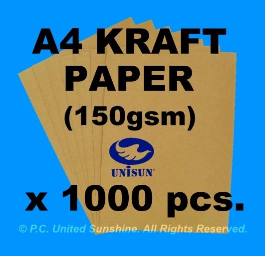 1000pcs A4 BROWN KRAFT PAPER (150gsm) for Design Printing Arts & Craft