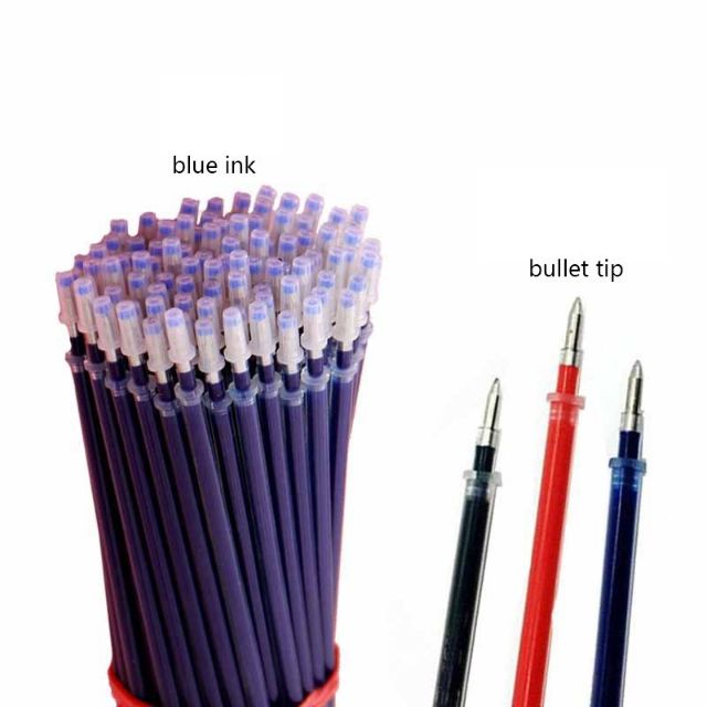 100Pcs 0.5mm Gel Pen Refills Black Blue Red Smooth Writing Office Stationery