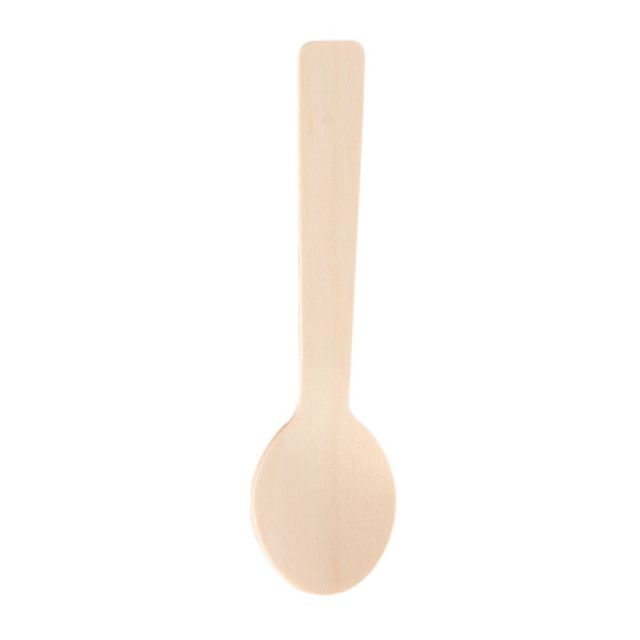 100pcs Disposable Wooden 1 Pack Spoon Mini Ice Cream Spoon Wood Western Desser