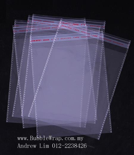 100pcs Opp Bag 24x34cm Self Adhesive Transpa Plastic