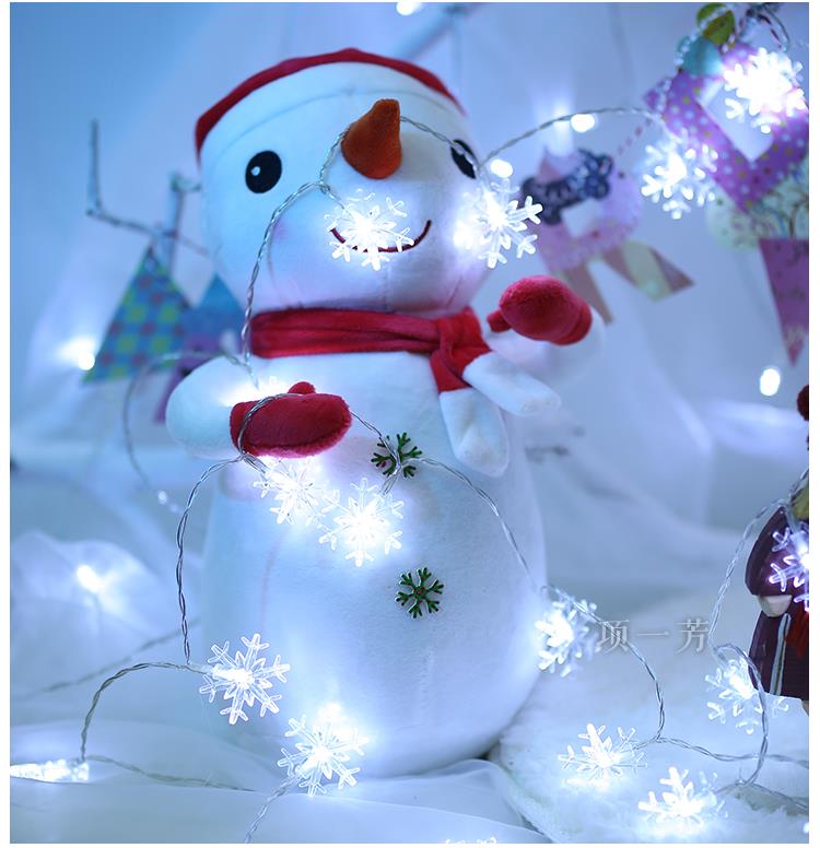 10M 100LED Snow LED Light String With Tail Plug Merry Christmas Party